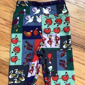 LuLaRoe kids holiday leggings.